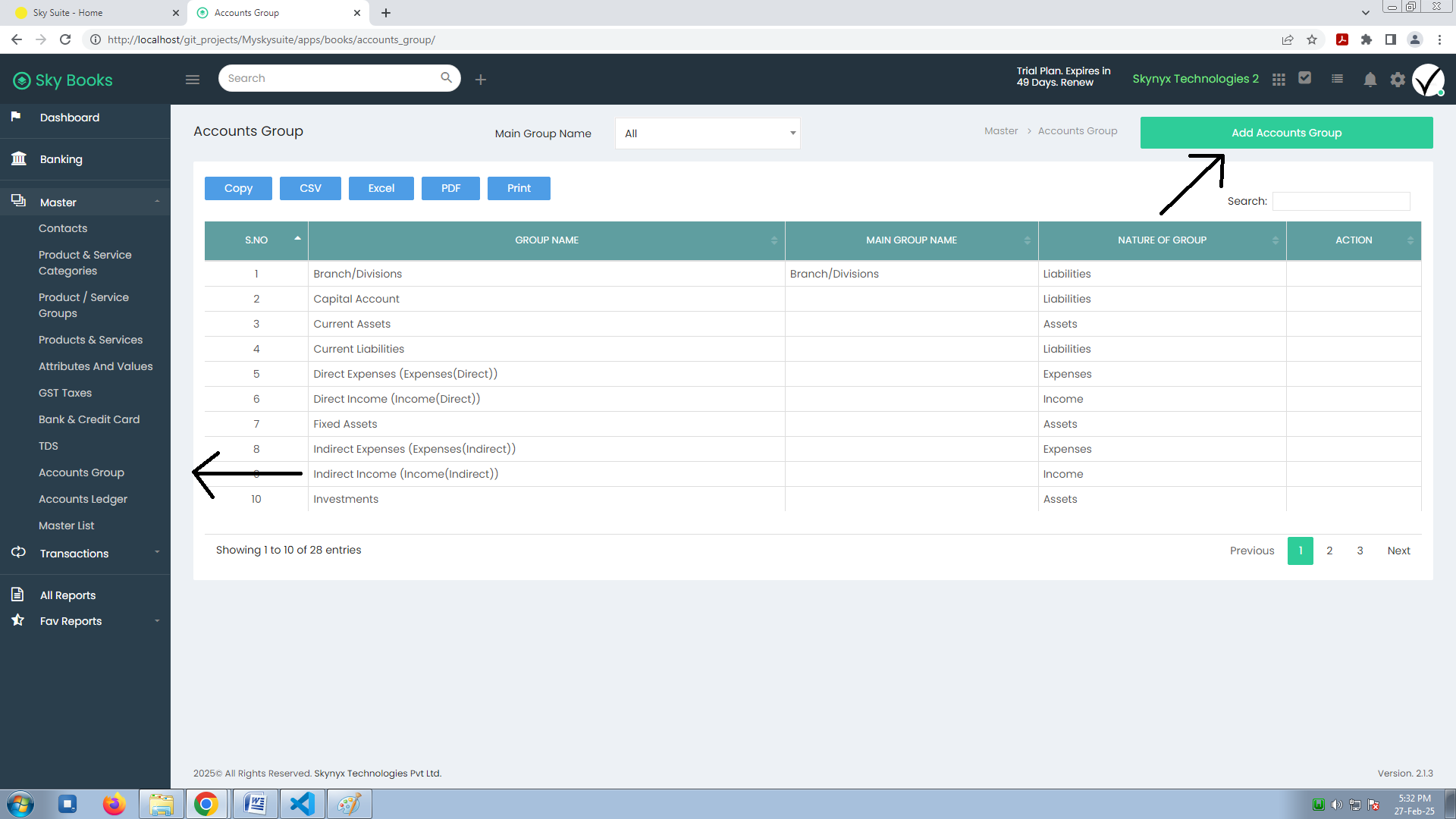 Accounts Group